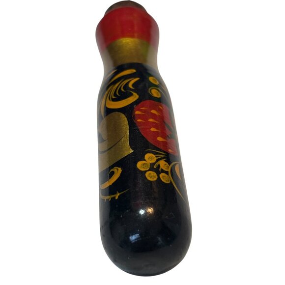 Vintage Khokhloma Scraper Wooden Handle Soviet Era Hand Painted - Picture 4 of 7